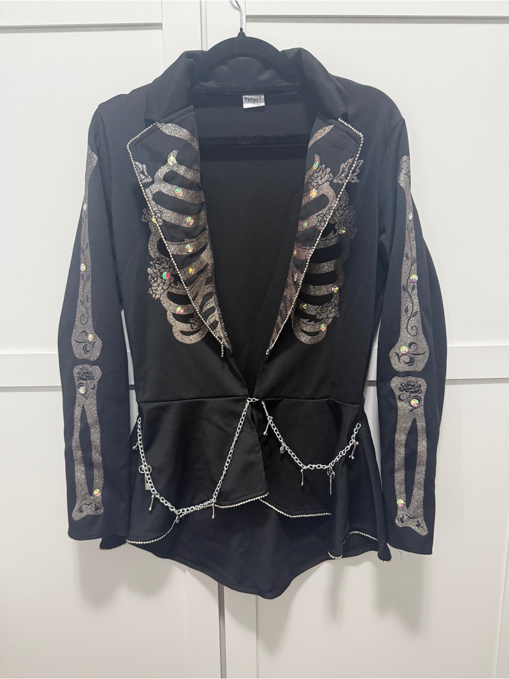 Spirit Halloween Bonafide Babe Skeleton Jacket Size Small 4-6